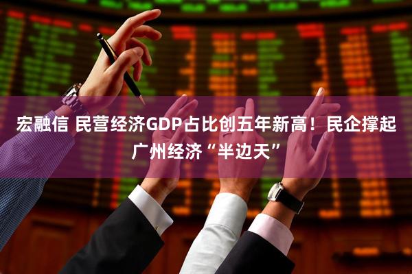 宏融信 民营经济GDP占比创五年新高！民企撑起广州经济“半边天”