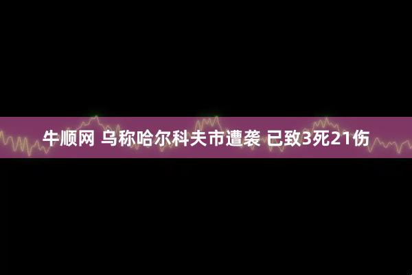 牛顺网 乌称哈尔科夫市遭袭 已致3死21伤
