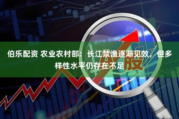 伯乐配资 农业农村部：长江禁渔逐渐见效，但多样性水平仍存在不足